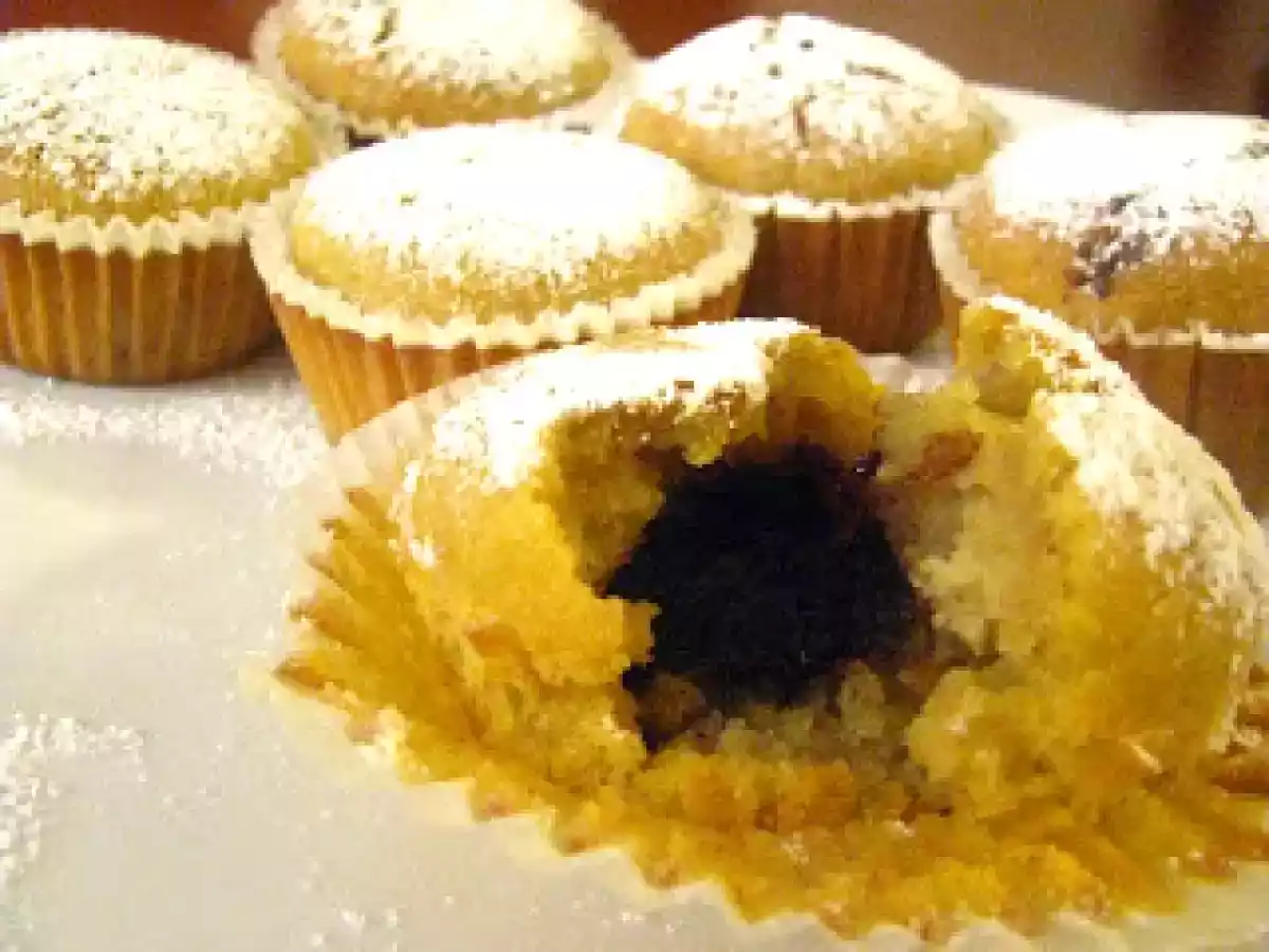Muffin zucca, mandorle e nutella...senza latte e senza burro